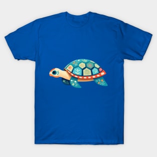 Baby Sea Turtle Boho Colorful Design . T-Shirt